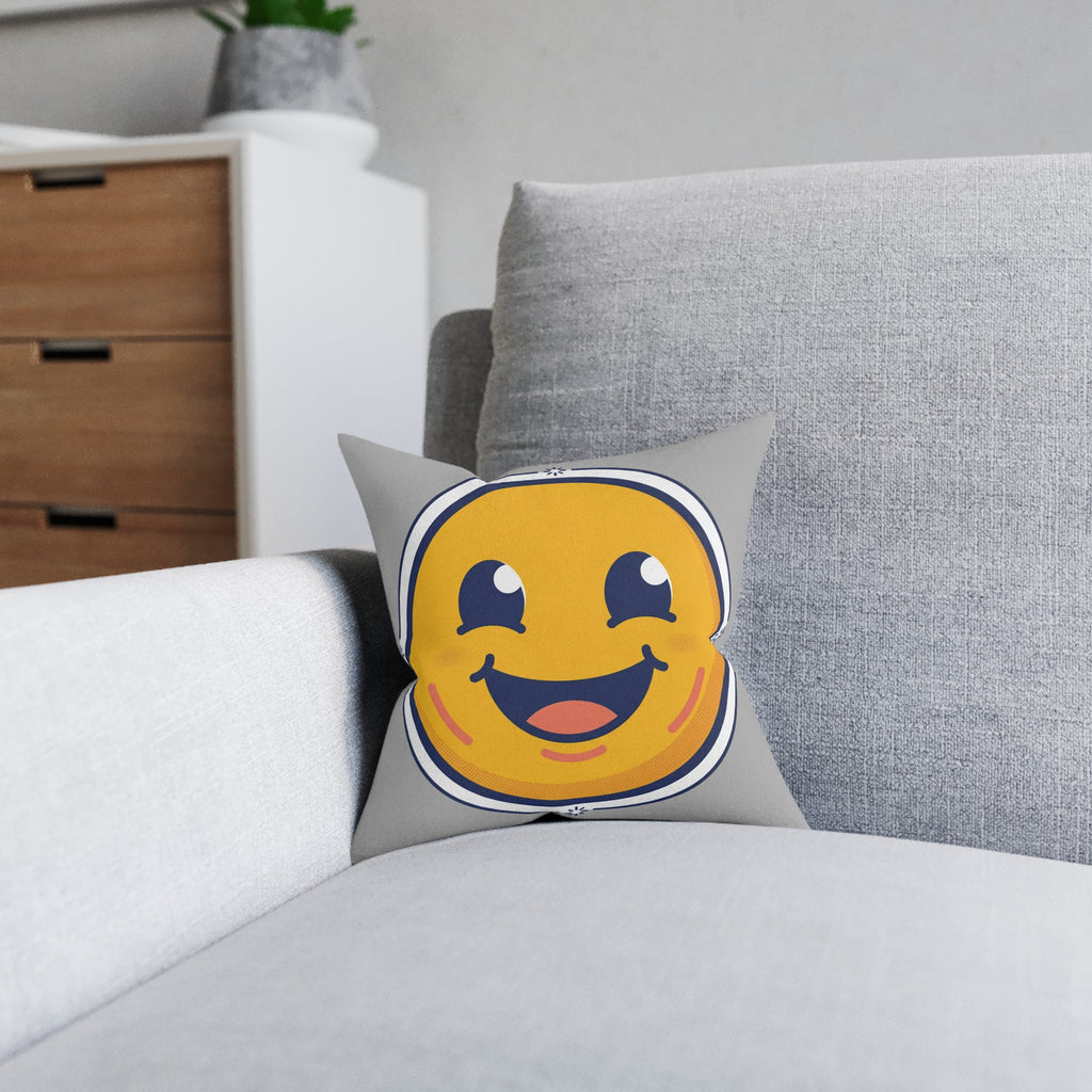 Square Pillow - Happy Face Emoji