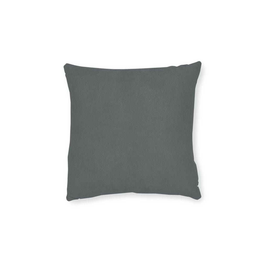 Square Pillow - Exhausted Emoji with Text