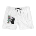 Men's Mid-Length Swim Shorts (AOP) - Piano Pig