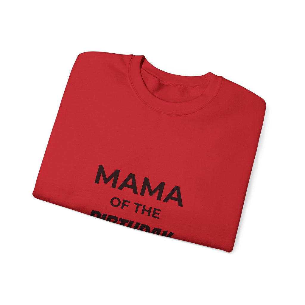 Sweatshirt — "Mama of the Birthday Dude" Cozy Mom Birthday Crewneck