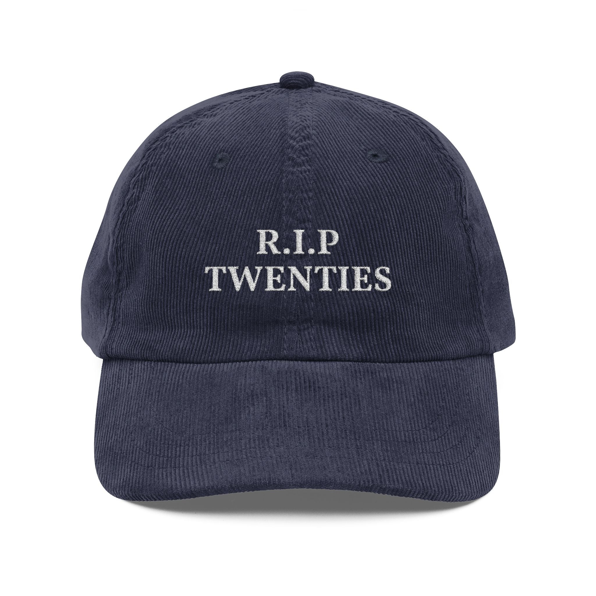 R.I.P Twenties Vintage Corduroy Cap – Embroidered Dad Hat