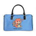 Leather Travel Bag - Stay Cozy Raccoon