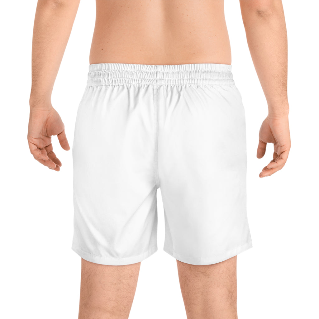 Men's Mid-Length Swim Shorts (AOP) - Piano Pig