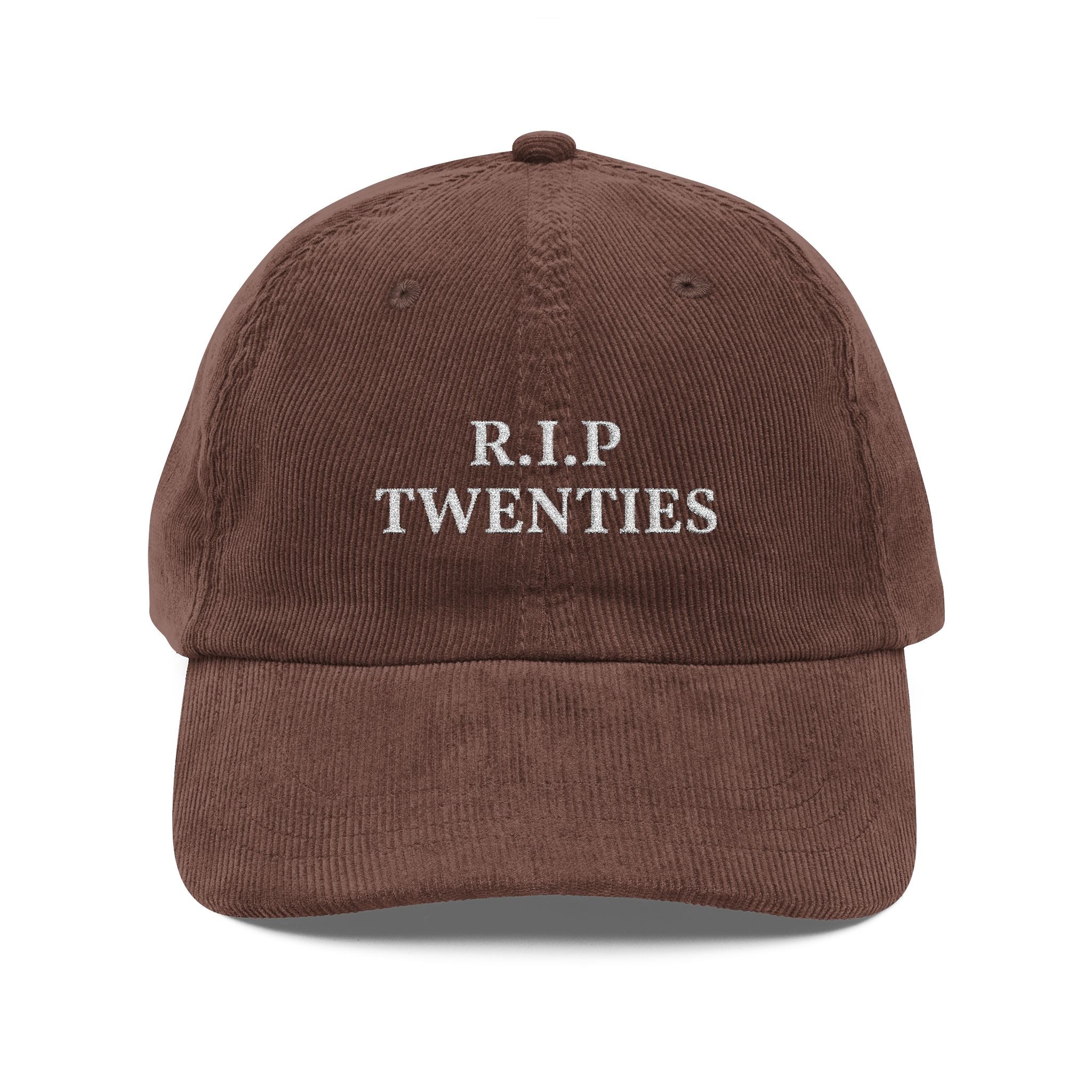 R.I.P Twenties Vintage Corduroy Cap – Embroidered Dad Hat