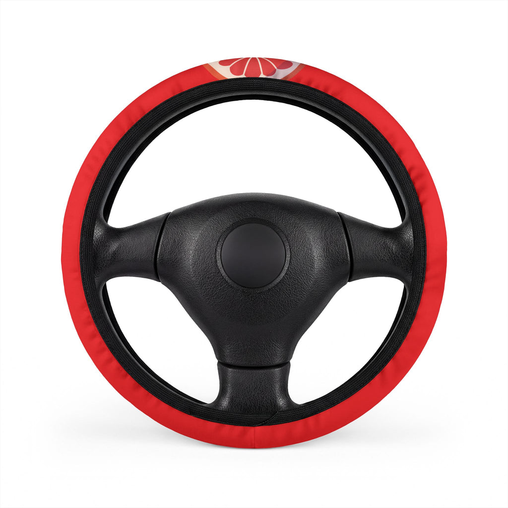Car Steering Wheel Cover - Grapefruit Red