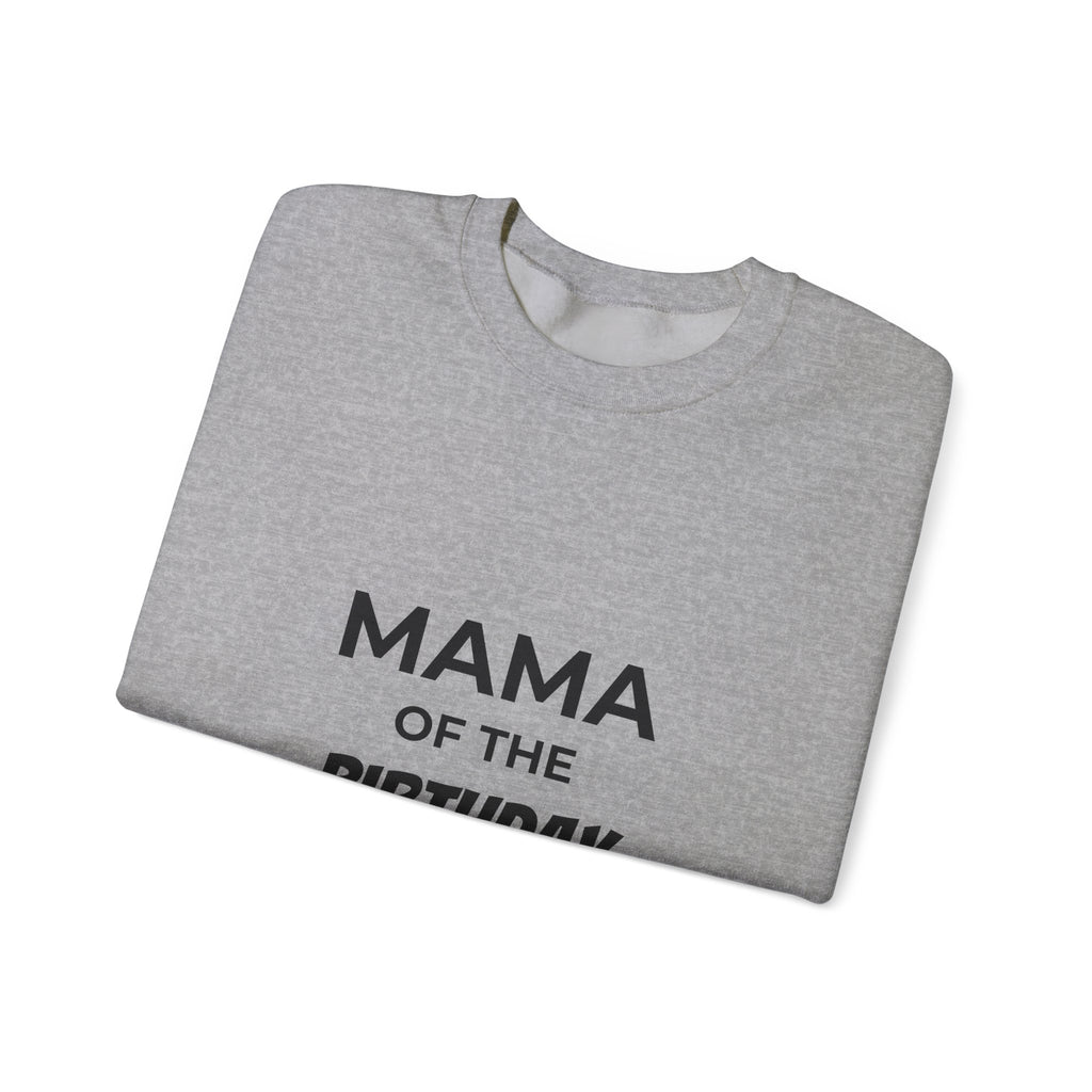 Sweatshirt — "Mama of the Birthday Dude" Cozy Mom Birthday Crewneck