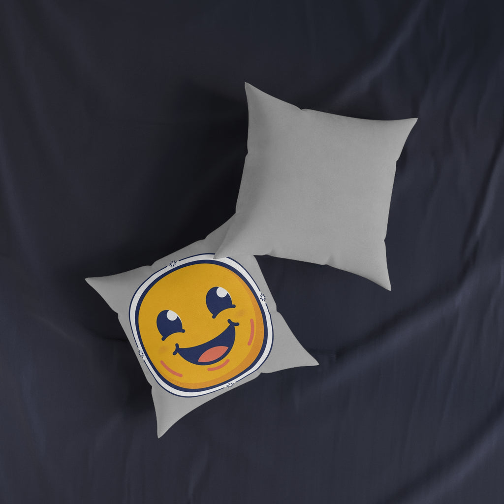 Square Pillow - Happy Face Emoji