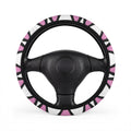 Car Steering Wheel Cover - Bunny Ears Pink & Black