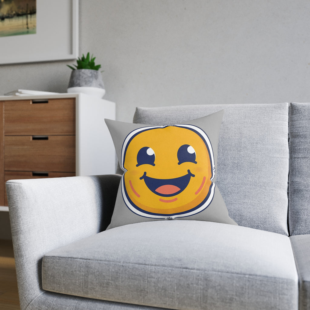 Square Pillow - Happy Face Emoji