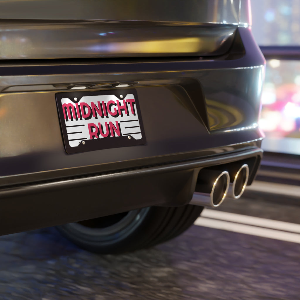 Midnight Run — Custom Aluminum Vanity Plate