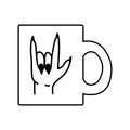 Clear Glass Mug with Handle, 10oz
