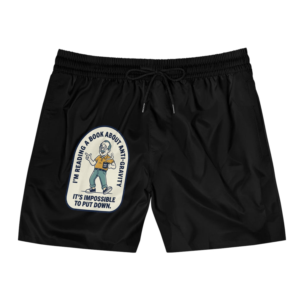 Men's Mid-Length Swim Shorts (AOP) - Anti Gravity Book