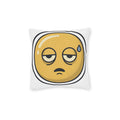 Square Pillow - Exhausted Emoji