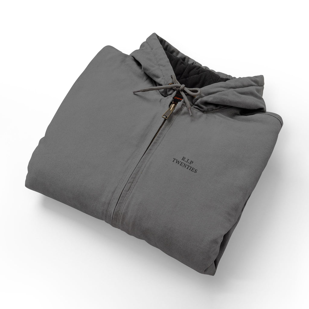 CornerStone® Men's Duck Cloth Hooded Work Jacket (Embroidery)