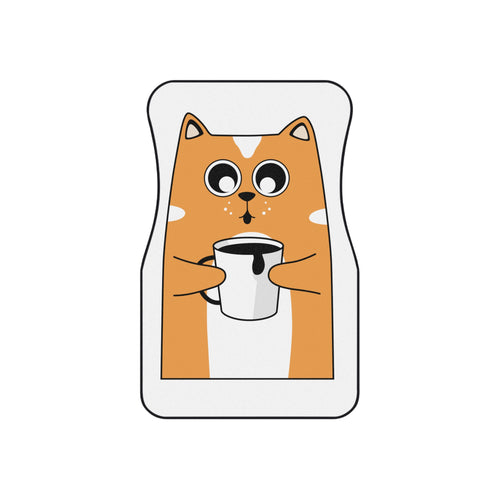 Car Mats (2x Front) - Coffee Cat